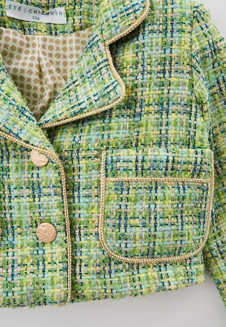 Жакет укороченный из твида 