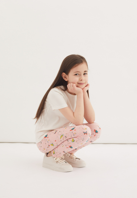 Леггинсы с бабочками в розовом цвете