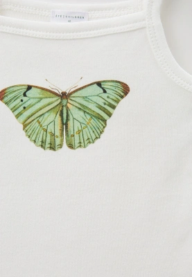 Боди майка  с печатным принтом зеленая бабочка