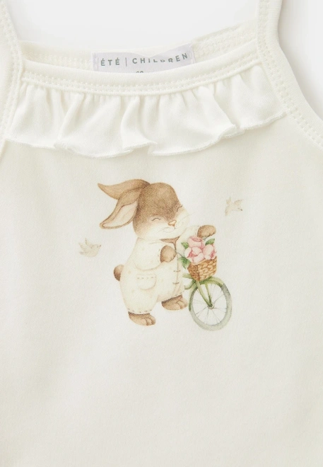 Боди из хлопка с принтом зайчик  
