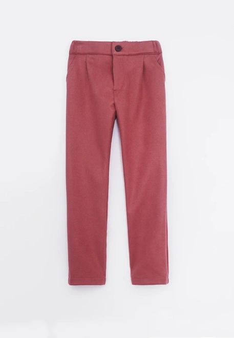 Брюки Ростислава с лампасами для девочек в темно-розовом цвете