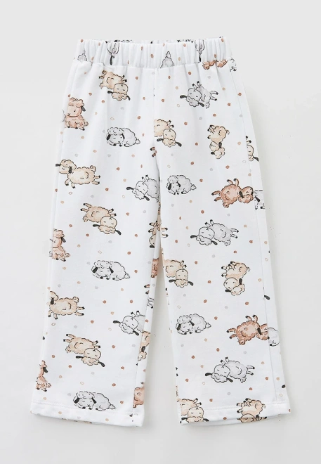 Пижама Грей теплая с брюками принт овечки
