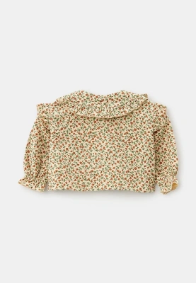 Блузка Миранда из теплого хлопка в бежевом цвете