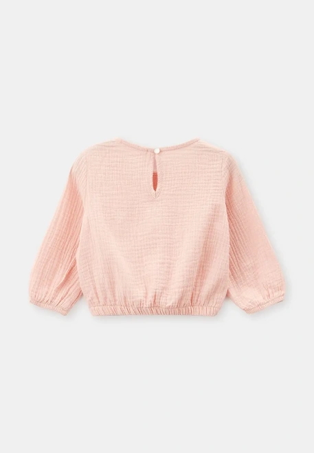 Блузка из муслина в розовом цвете Блузка из муслина в розовом цвете