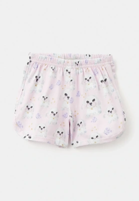 Пижама с шортыми из тонкого трикотажа с принтом собачки