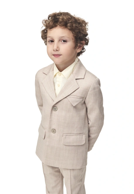 Пиджак для мальчиков в бежевом цвете