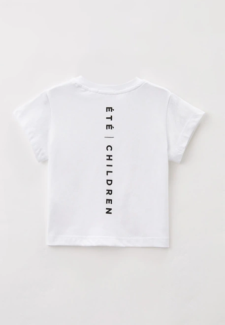 Футболка белая с лого на спине 