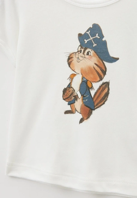 Футболка из хлопка с печатным рисунком бурундук 