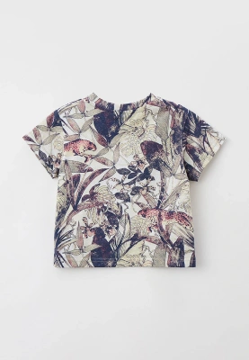 Футболка с леопардами в винтажном стиле 