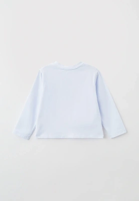 Лонгслив белый с принтом динозавр и надписью BARYONYX