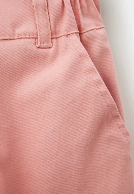 Брюки Корд без заднего кармана в персиковом цвете