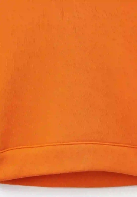 Костюм спортивный их футера с утеплителем в оранжевом цвете