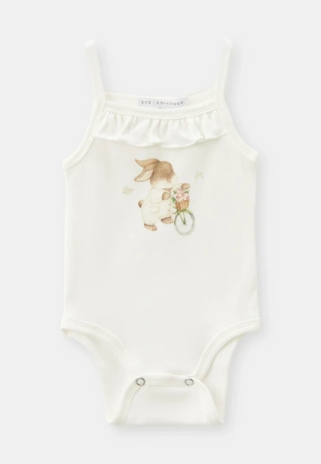 Боди из хлопка с принтом зайчик  