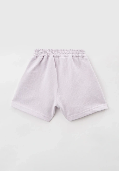 Шорты из хлопкового футера светло-сиреневого цвета