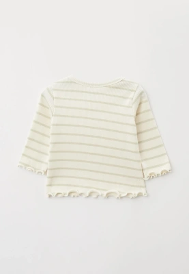 Лонгслив в полоску из трикотажа в рубчик 