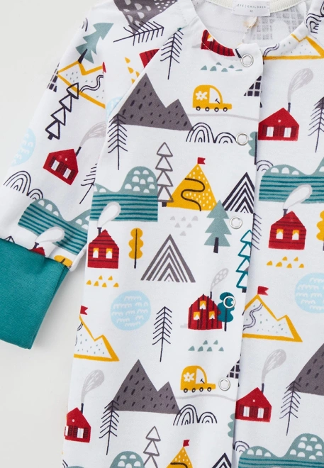 Комбинезон слип для малыша из мягкого хлопка с манжетами