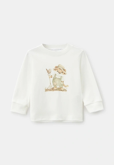 Лонгслив из хлопка с манжетами 