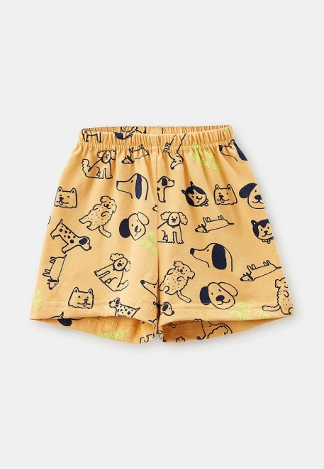 Комплект из футболки и шортиков с собачками