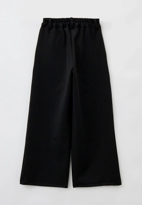 Брюки свободные из костюмной ткани черного цвета