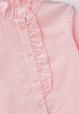 Блузка из фактурного хлопка на пуговицах 