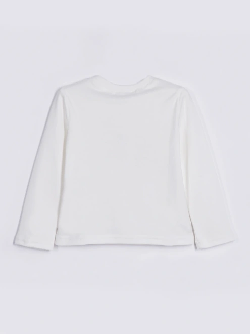 Лонгслив из хлопкового трикотажа с принтом