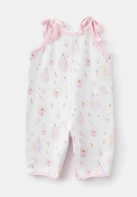 Комбинезон из хлопка на кнопках и с завязками 