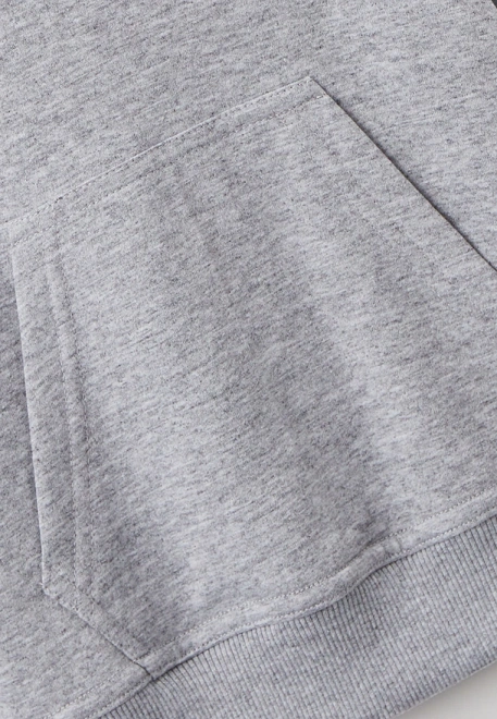 Худи с карманом кенгуру в цвете серый меланж