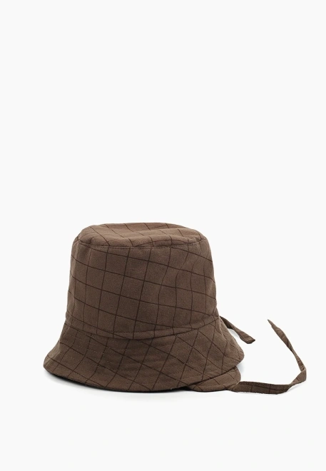 Панама с ушками из теплого хлопка